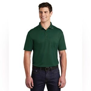 Sport-Tek Micropique Sport-Wick Pocket Polo Forest Green 2XL